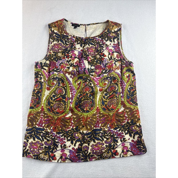 Talbots Colorful Sleeveless Tank‎ Top Lined Women's Size 8 - Picture 1 of 11
